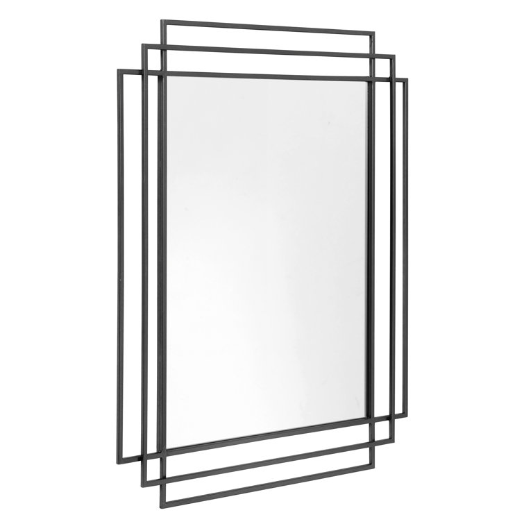 Nordal Rectangle Metal Wall Mirror Wayfair.co.uk